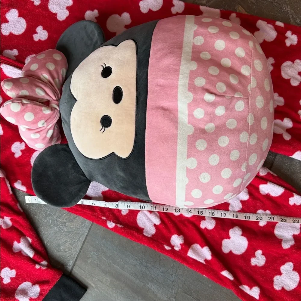 Disney Minnie Mouse Pajama Fleece Sleeper & Squishmallows Disney Plush 16”Minnie